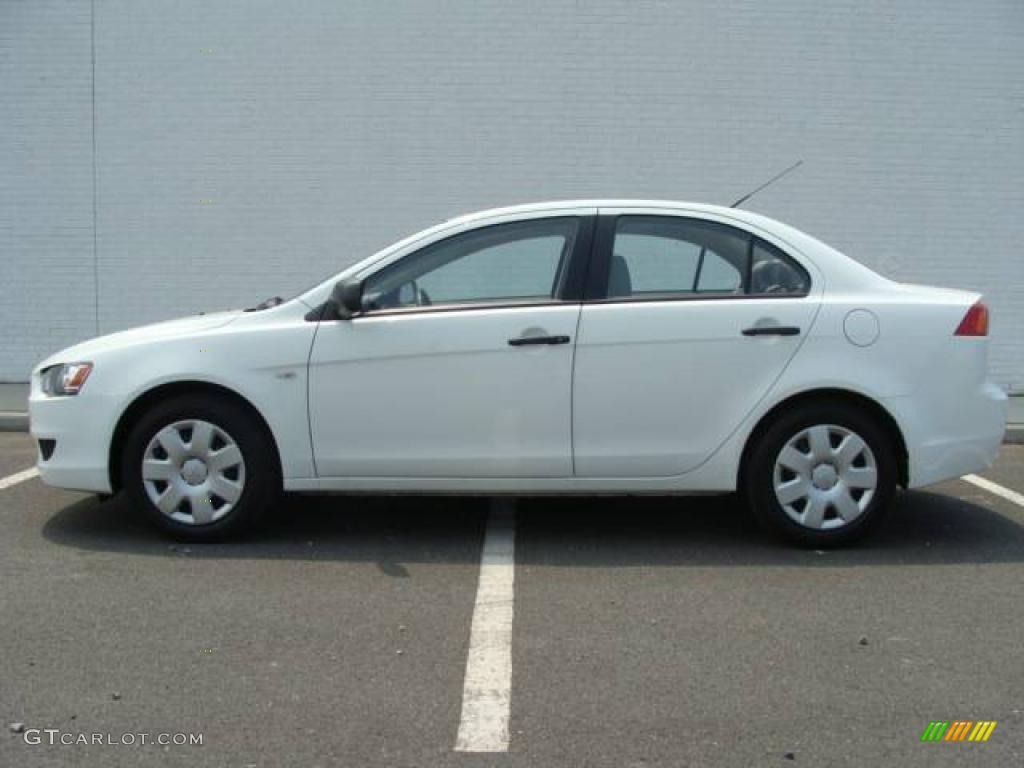 2008 Lancer DE - Wicked White / Beige photo #3