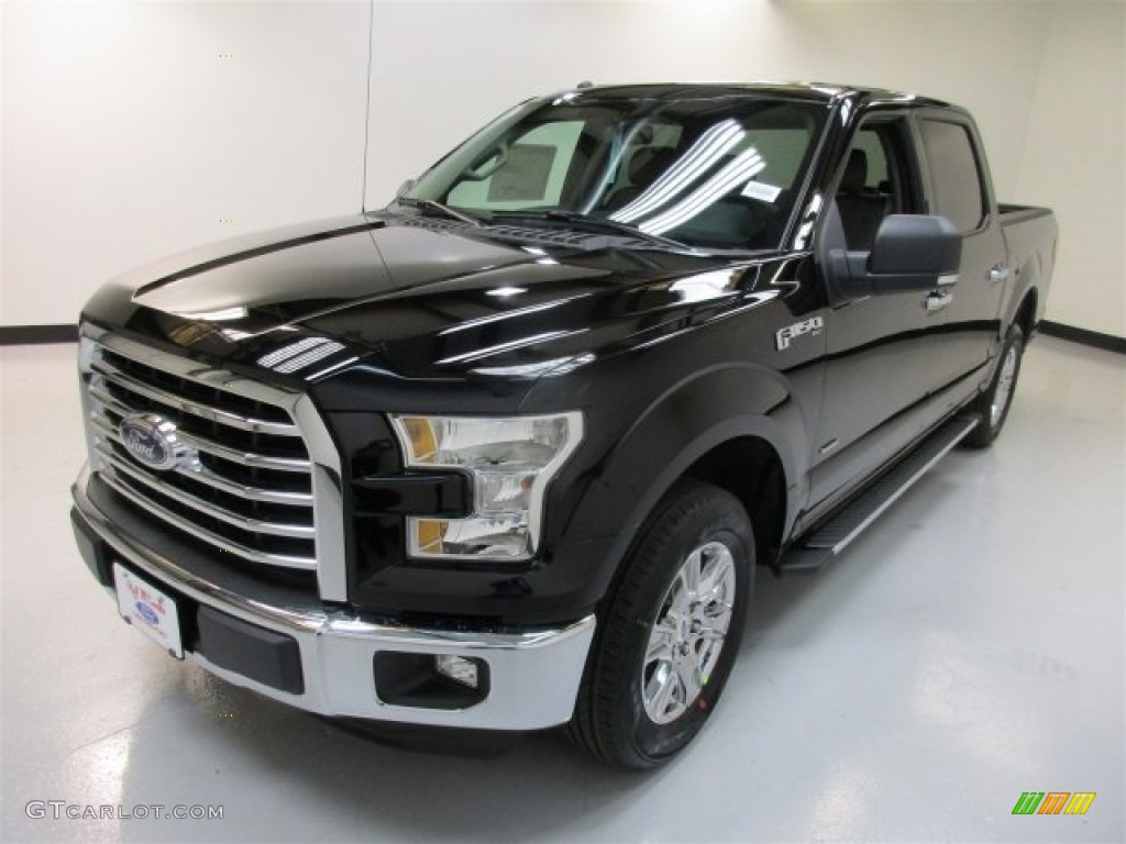 2016 F150 XLT SuperCrew - Shadow Black / Medium Earth Gray photo #4