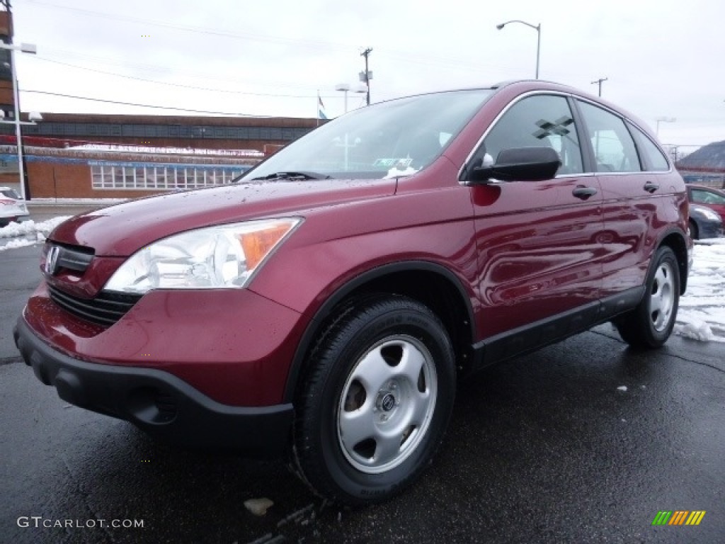 2008 CR-V LX 4WD - Tango Red Pearl / Gray photo #9
