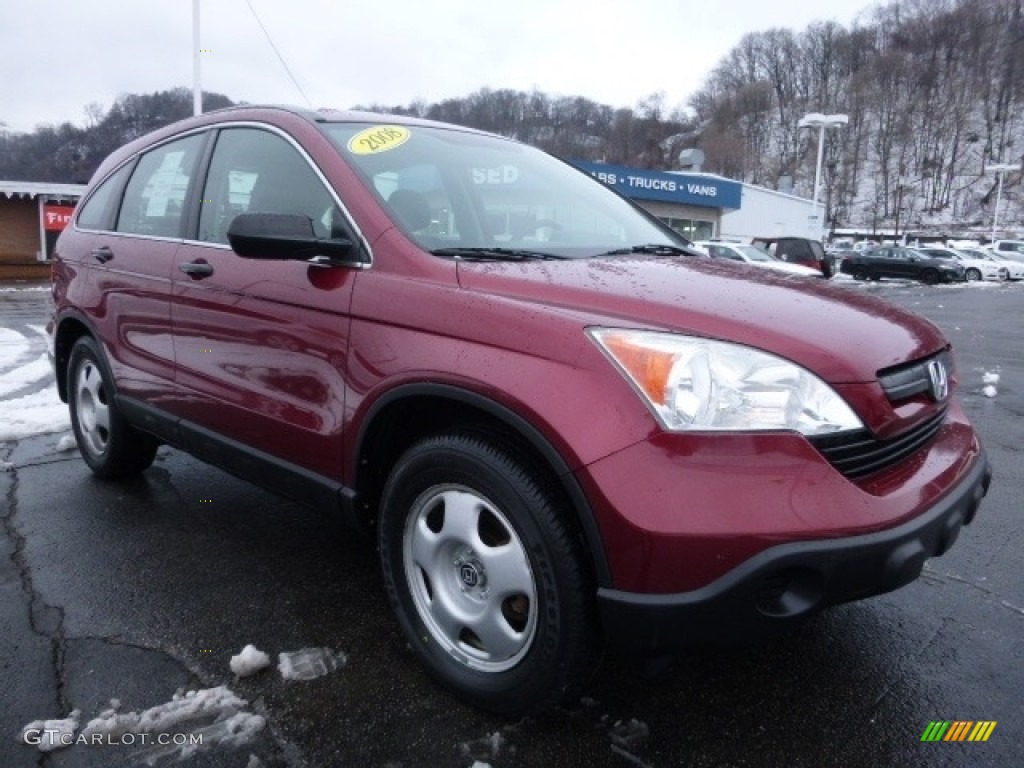 2008 CR-V LX 4WD - Tango Red Pearl / Gray photo #11
