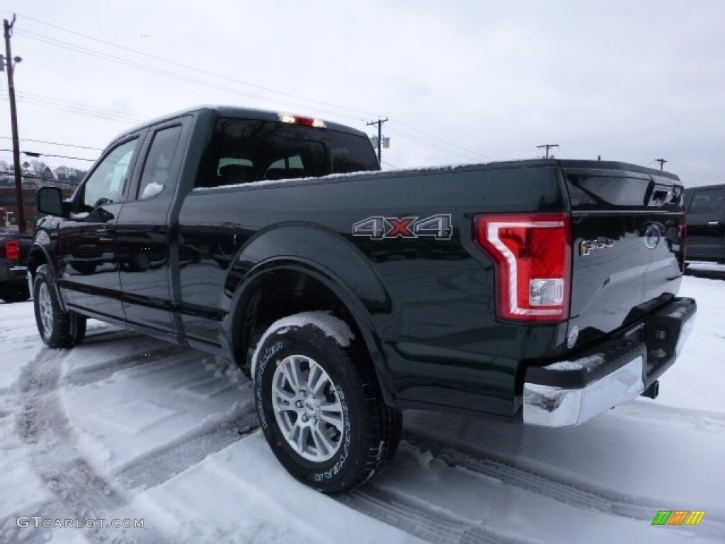 2016 F150 Lariat SuperCab 4x4 - Green Gem / Medium Light Camel photo #4