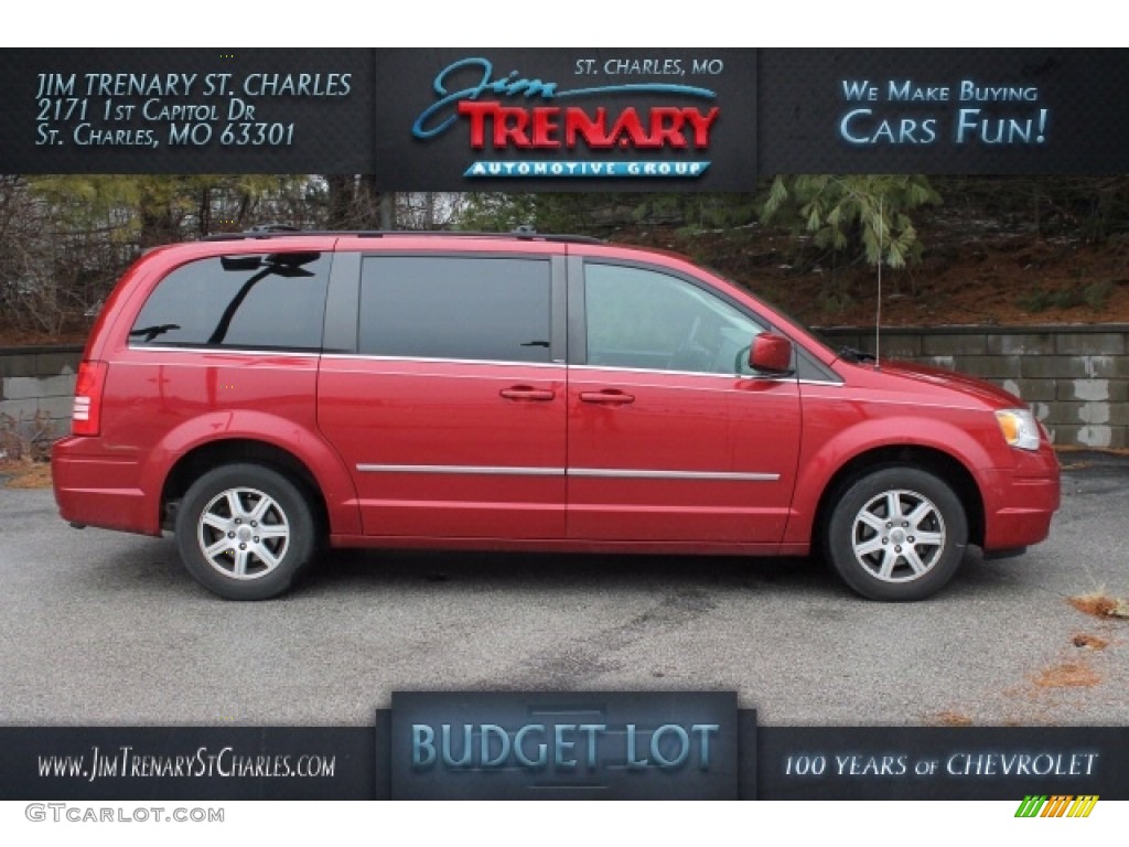 2010 Town & Country Touring - Inferno Red Crystal Pearl / Medium Slate Gray/Light Shale photo #1