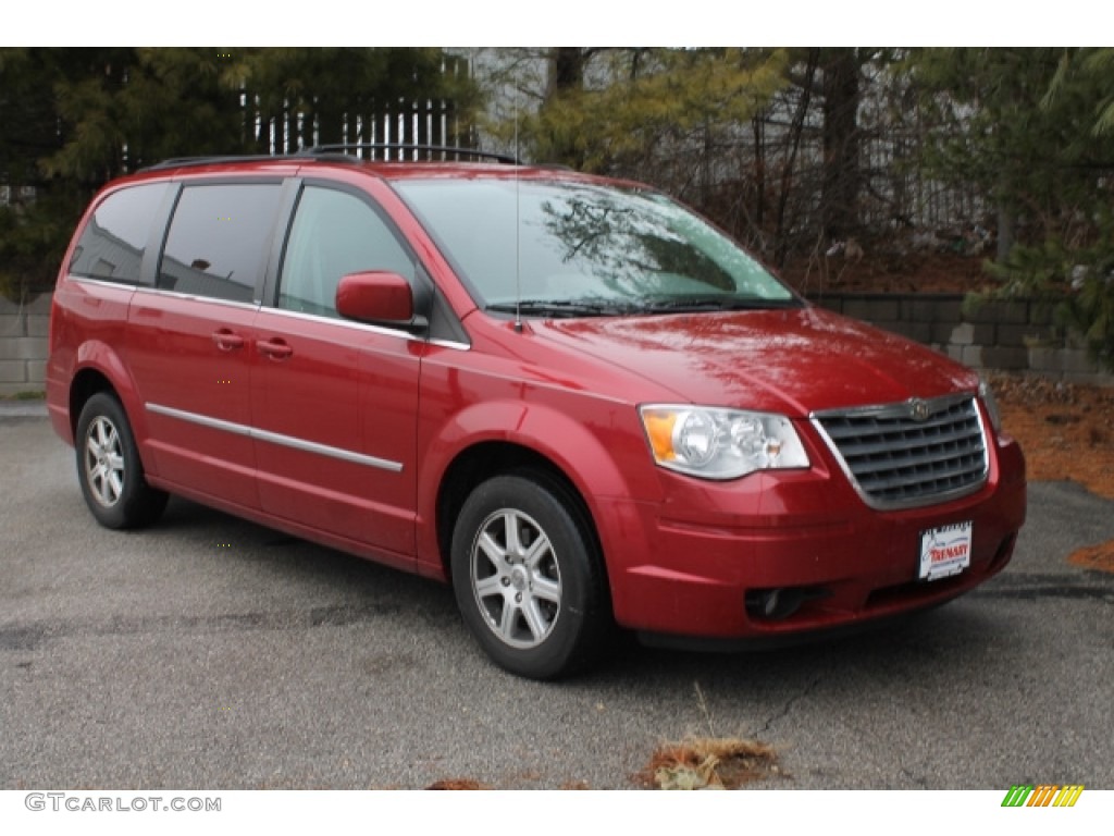 2010 Town & Country Touring - Inferno Red Crystal Pearl / Medium Slate Gray/Light Shale photo #2