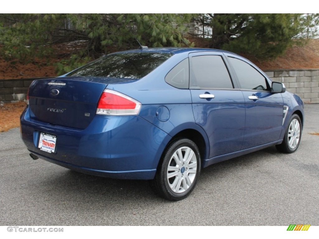 2008 Focus SE Sedan - Vista Blue Metallic / Medium Stone photo #3