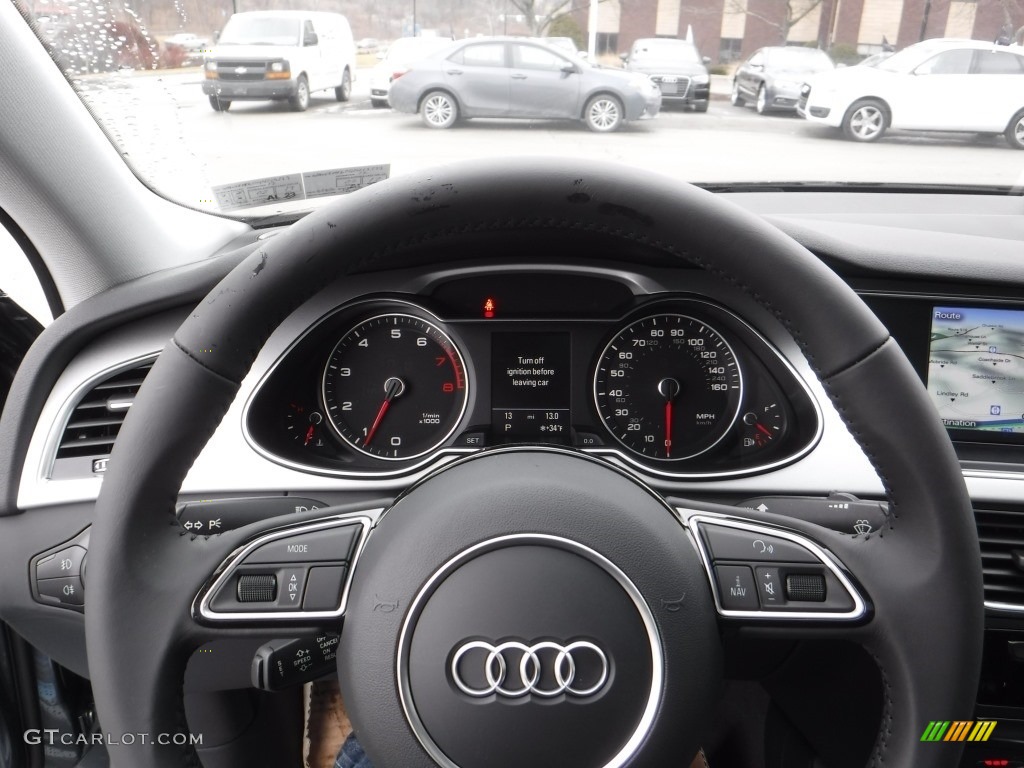 2016 Audi A4 2.0T Premium quattro Black Steering Wheel Photo #110852984