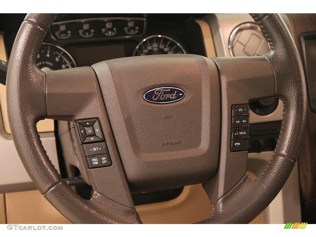 2013 Ford F150 FX4 SuperCab 4x4 Adobe Steering Wheel Photo #110854343