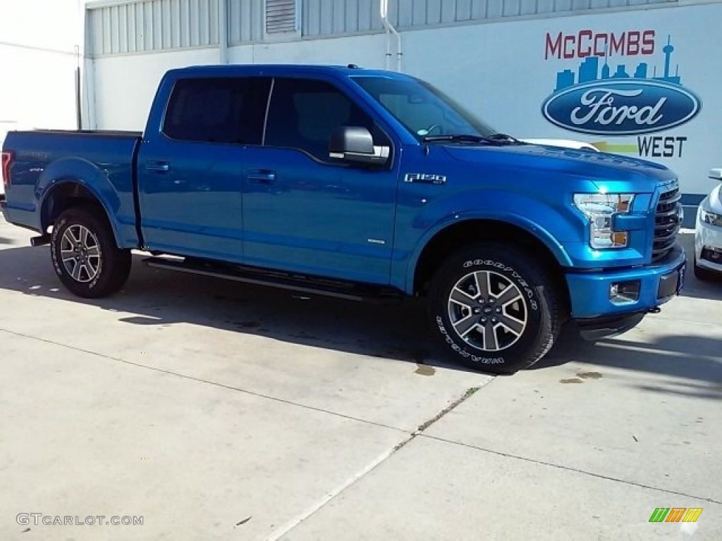 2016 F150 XLT SuperCrew 4x4 - Blue Flame / Black photo #1