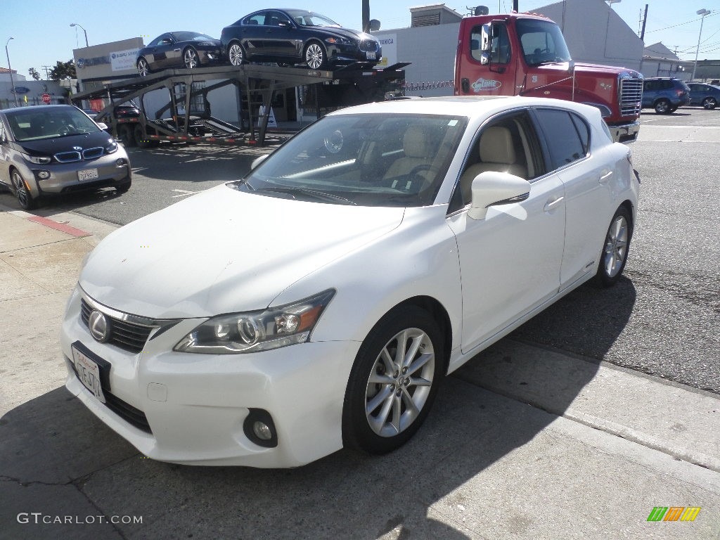 2011 CT 200h Hybrid Premium - Starfire White Pearl / Black photo #5