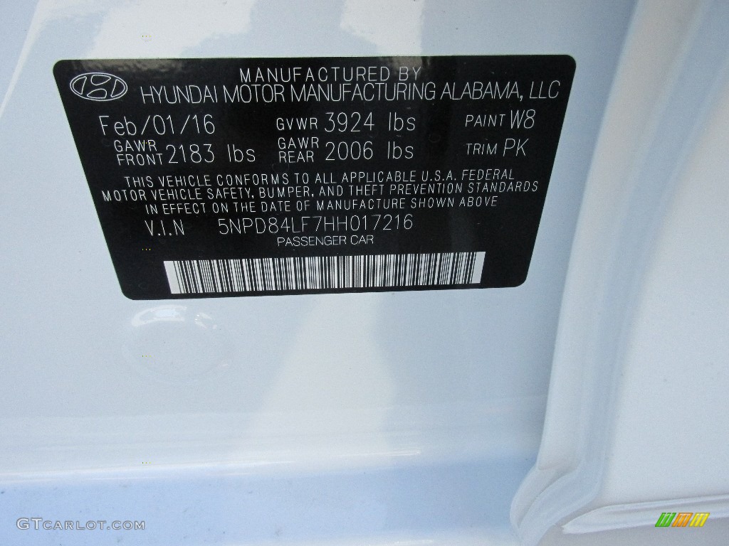 2017 Elantra SE - White / Gray photo #33