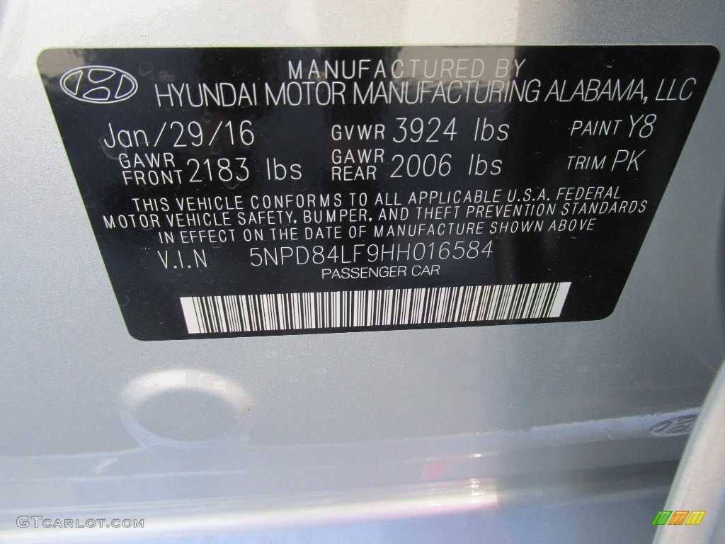 2017 Elantra SE - Silver / Gray photo #30