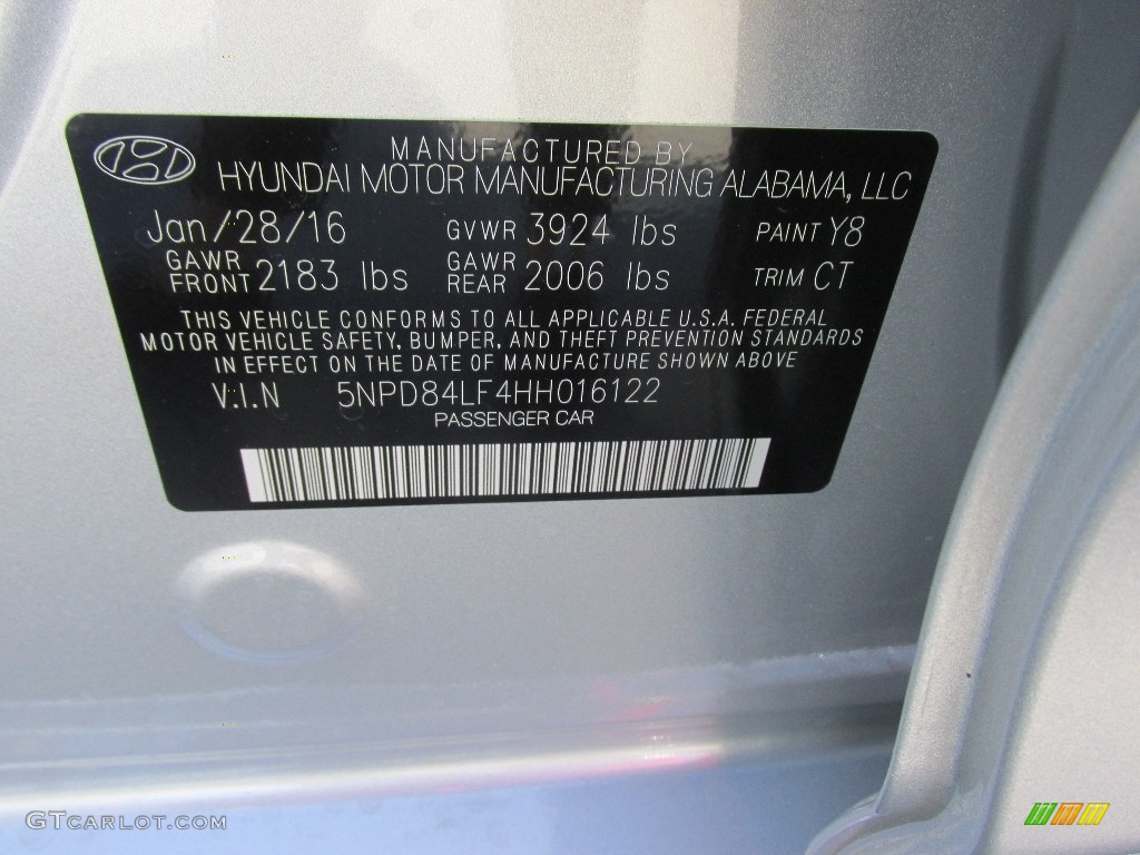 2017 Elantra SE - Silver / Black photo #33