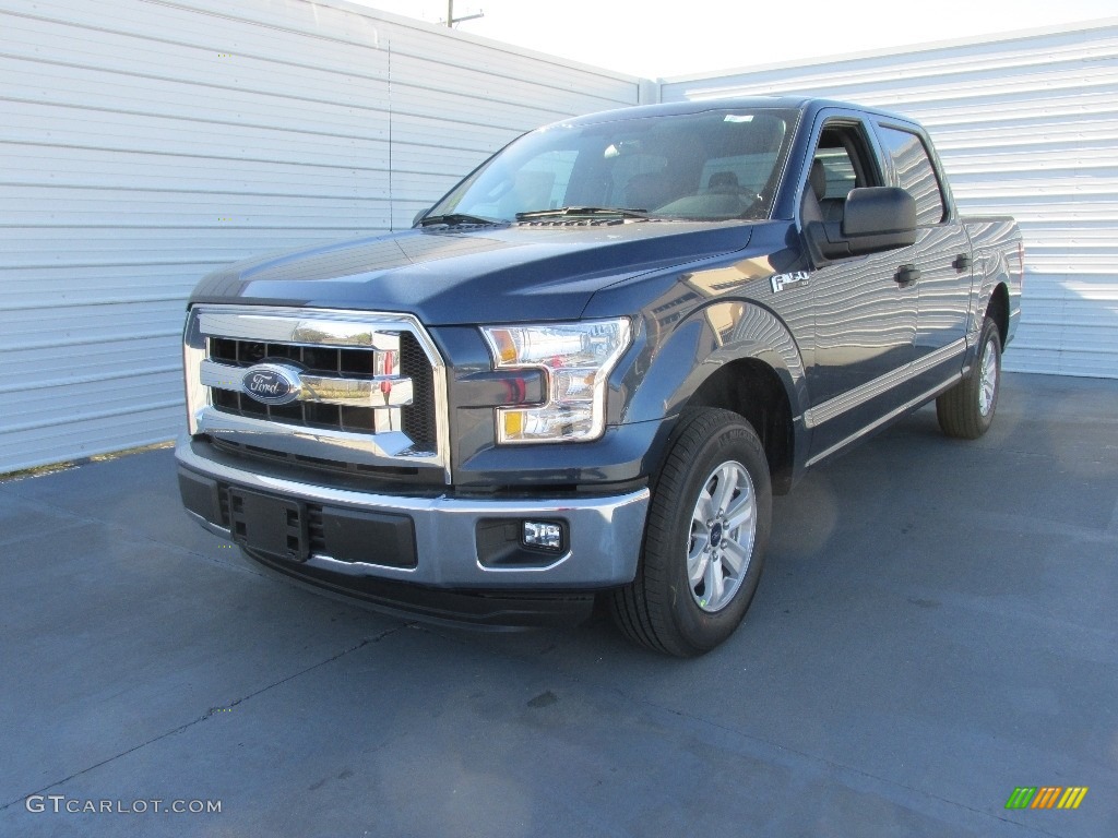 2016 F150 XLT SuperCrew - Blue Jeans / Medium Earth Gray photo #7