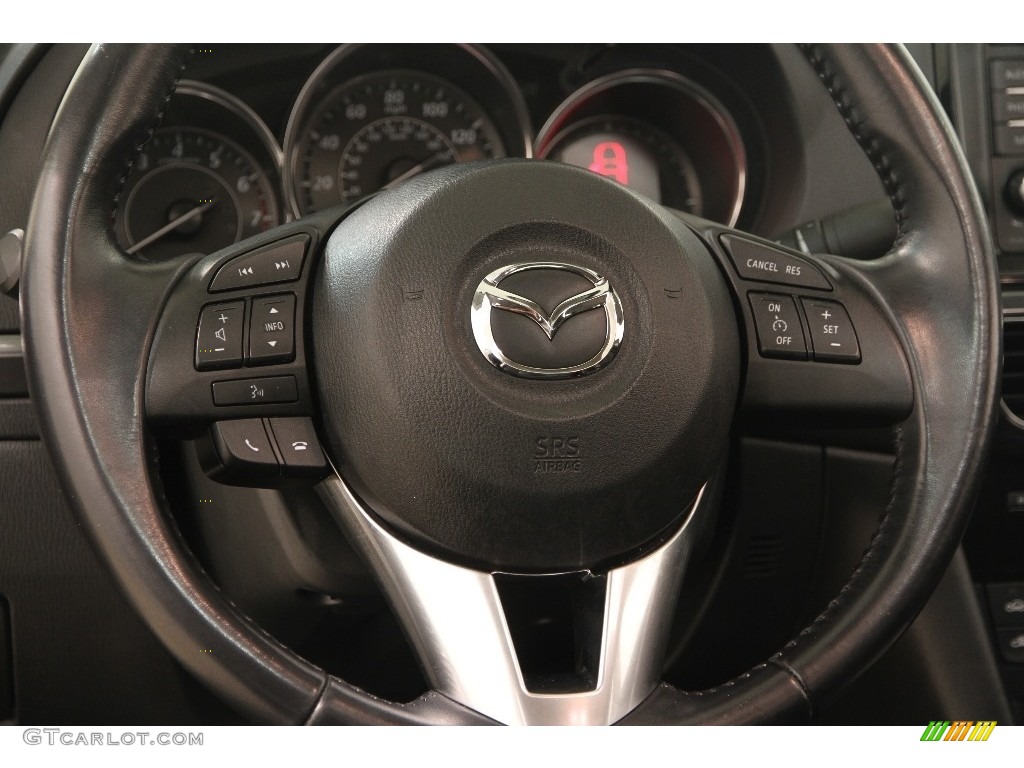 2014 Mazda MAZDA6 Grand Touring Black Steering Wheel Photo #110864501