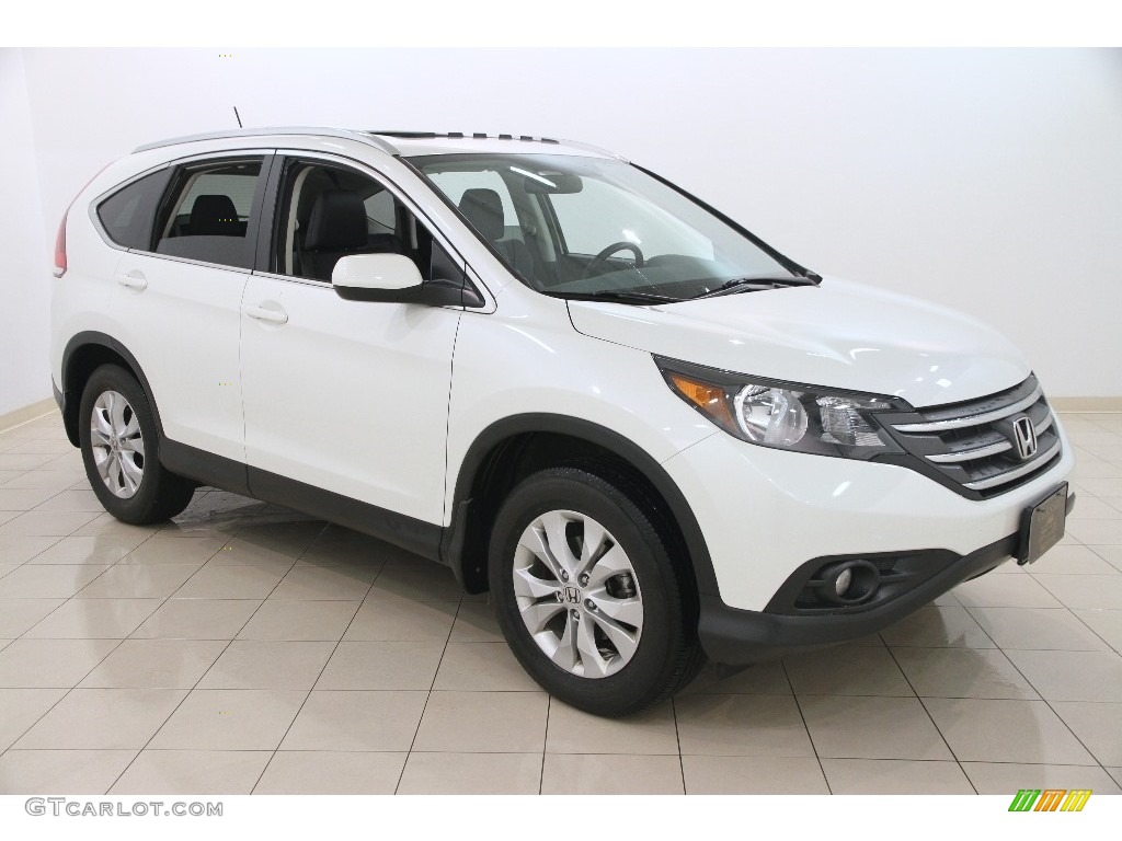 White Diamond Pearl 2014 Honda CR-V EX-L AWD Exterior Photo #110864792