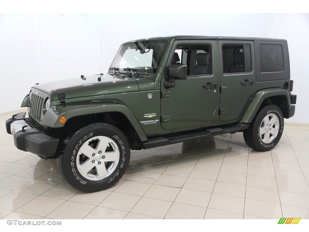 2008 Wrangler Unlimited Sahara 4x4 - Jeep Green Metallic / Dark Slate Gray/Med Slate Gray photo #3