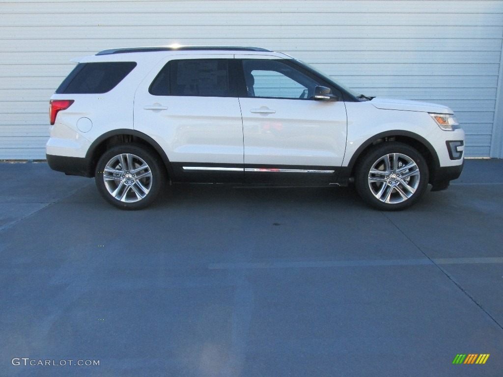 2016 Explorer XLT - White Platinum Metallic Tri-Coat / Ebony Black photo #3