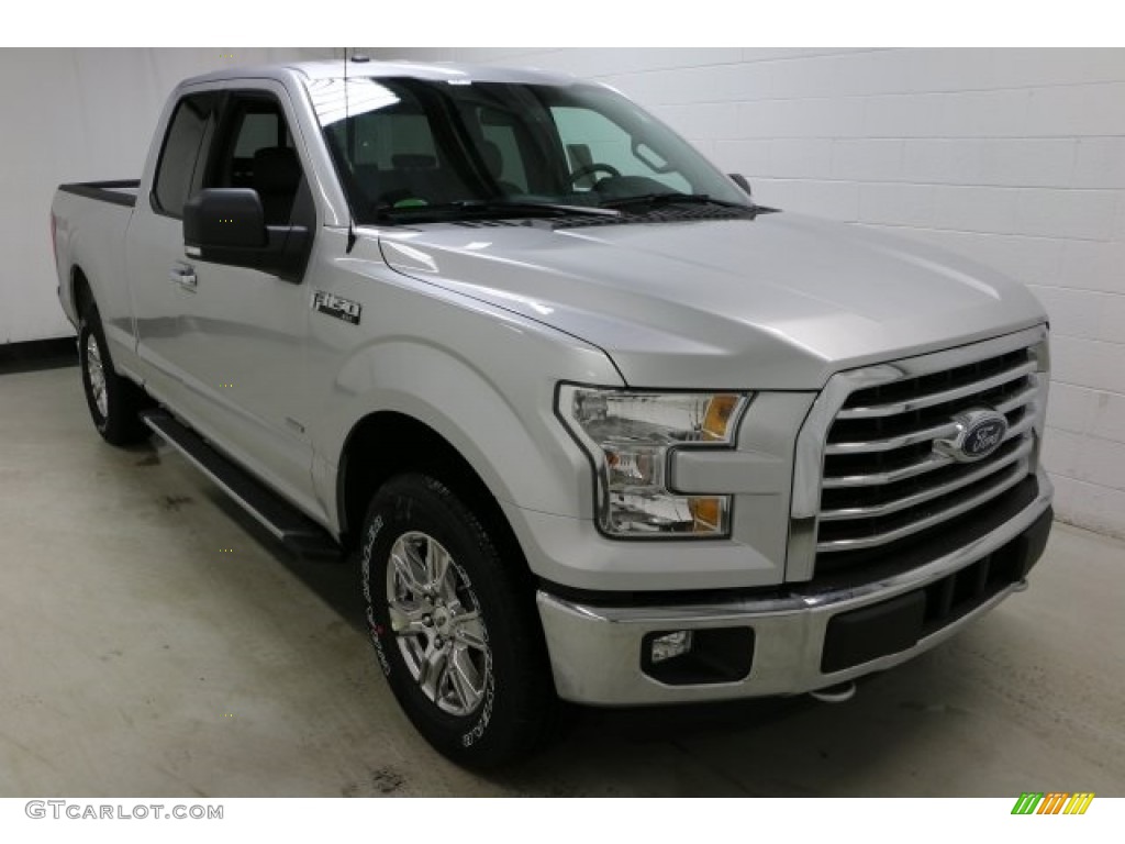 2016 F150 XLT SuperCab 4x4 - Ingot Silver / Medium Earth Gray photo #3