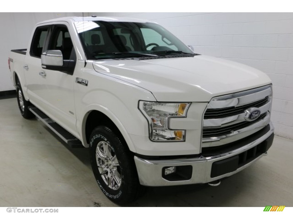 2016 F150 Lariat SuperCrew 4x4 - Oxford White / Black photo #3