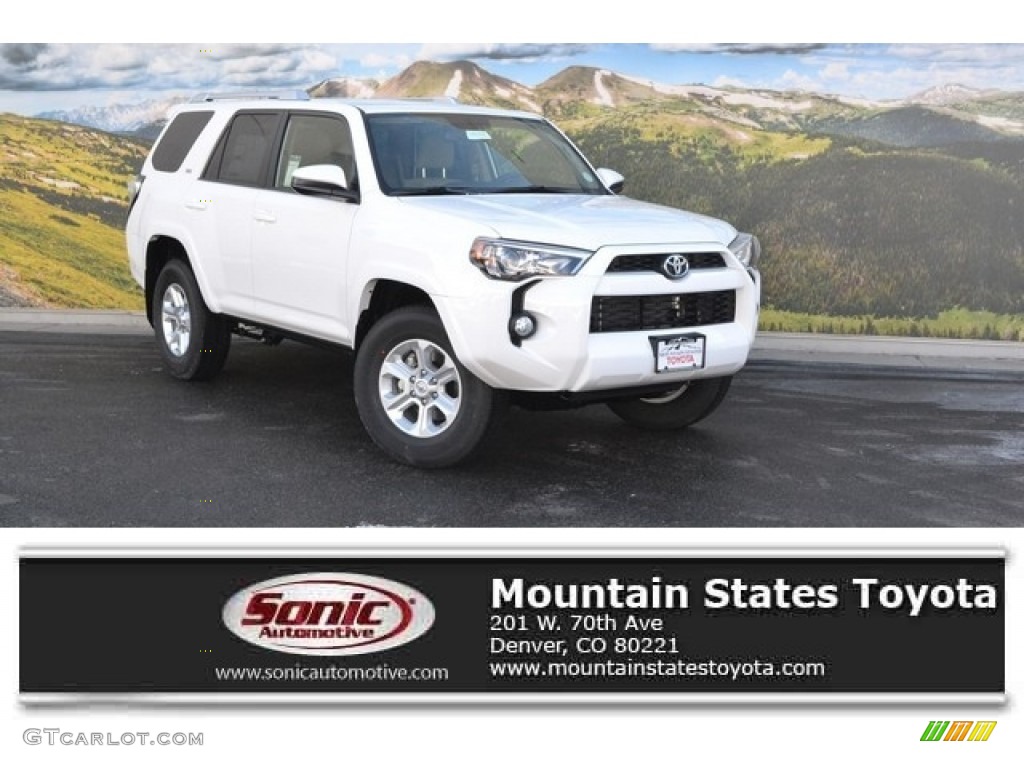 2016 4Runner SR5 4x4 - Super White / Black photo #1