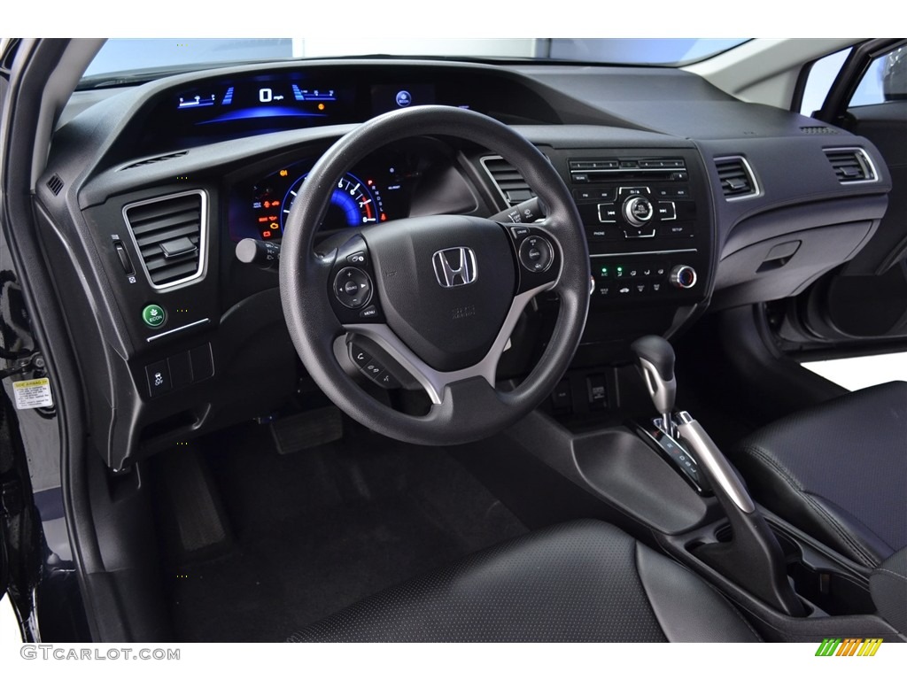 2014 Civic LX Sedan - Crystal Black Pearl / Black photo #11