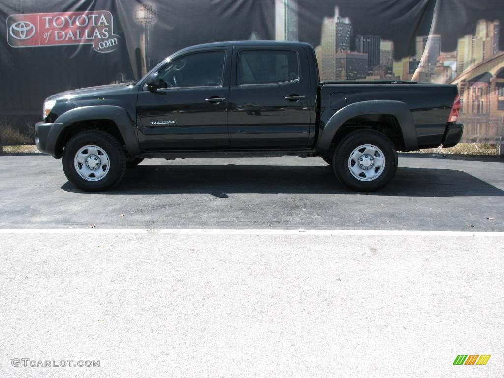 2007 Tacoma V6 PreRunner Double Cab - Black Sand Pearl / Taupe photo #1