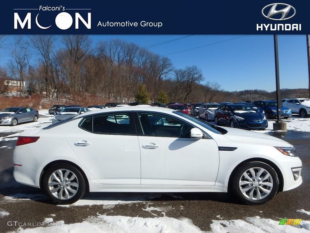 2015 Optima LX - Snow White Pearl / Gray photo #1