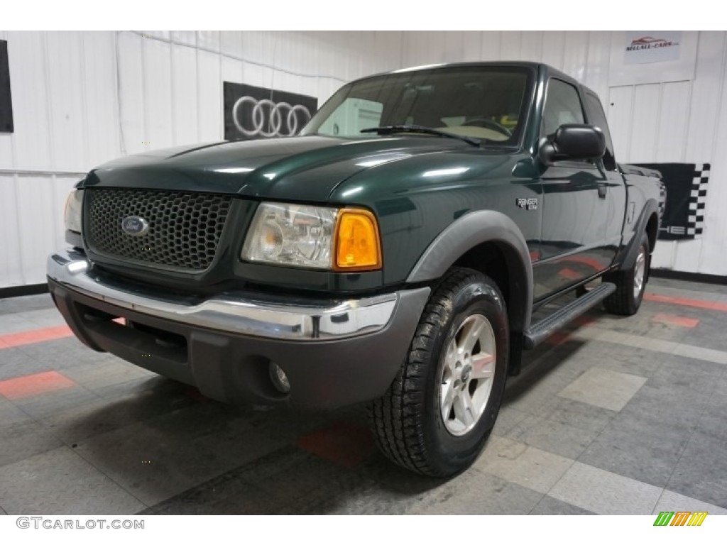 Dark Highland Green Metallic 2002 Ford Ranger XLT SuperCab 4x4 Exterior Photo #110880902