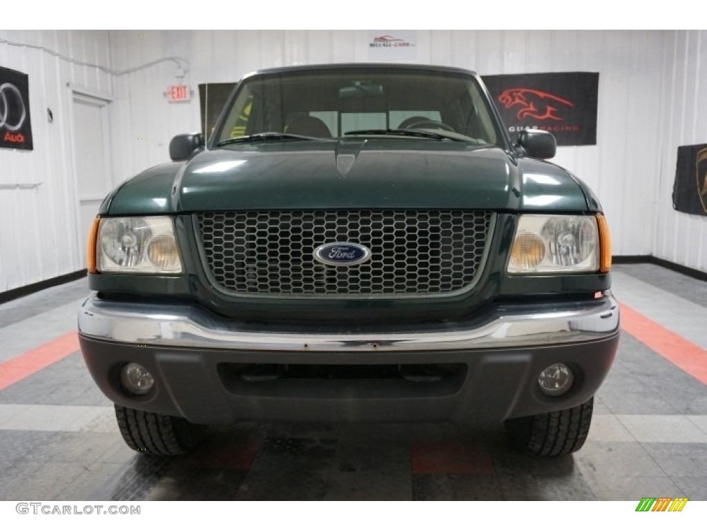 2002 Ranger XLT SuperCab 4x4 - Dark Highland Green Metallic / Medium Prairie Tan photo #3