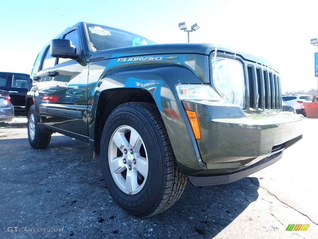 2009 Liberty Sport 4x4 - Jeep Green Metallic / Pastel Pebble Beige Mckinley Leather photo #11