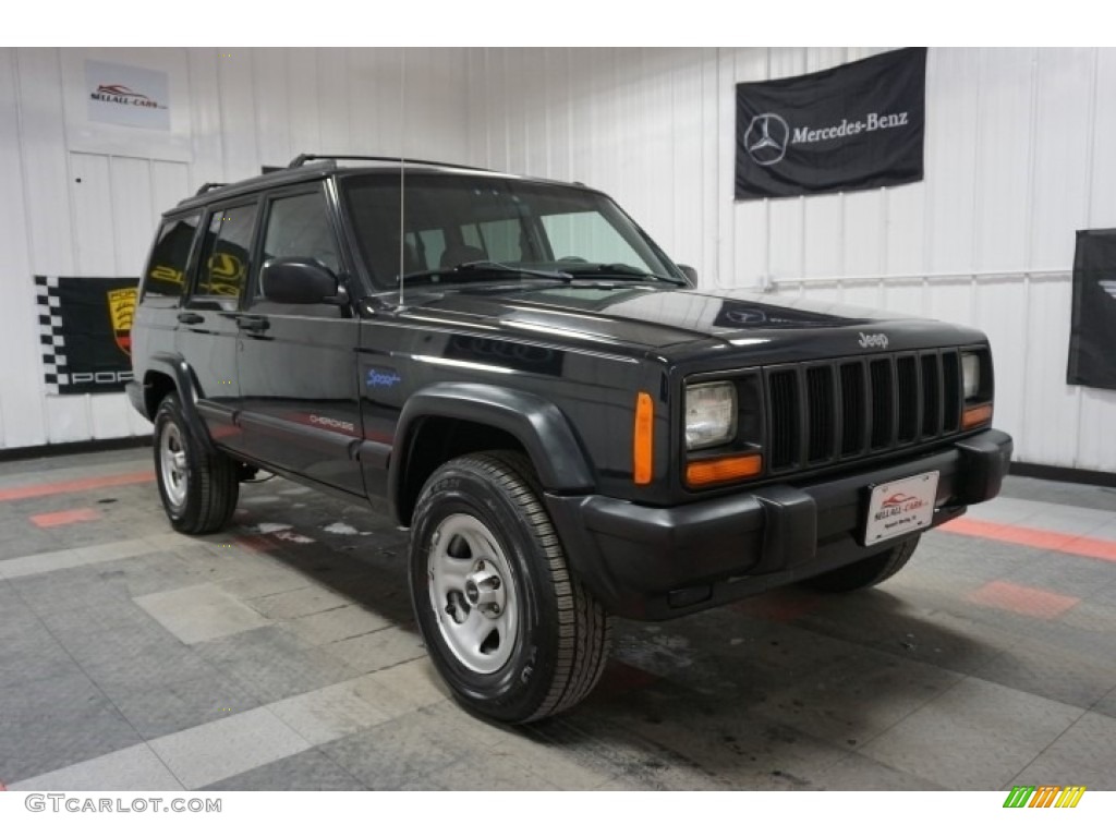 1998 Cherokee Sport 4x4 - Black / Mist Gray photo #4