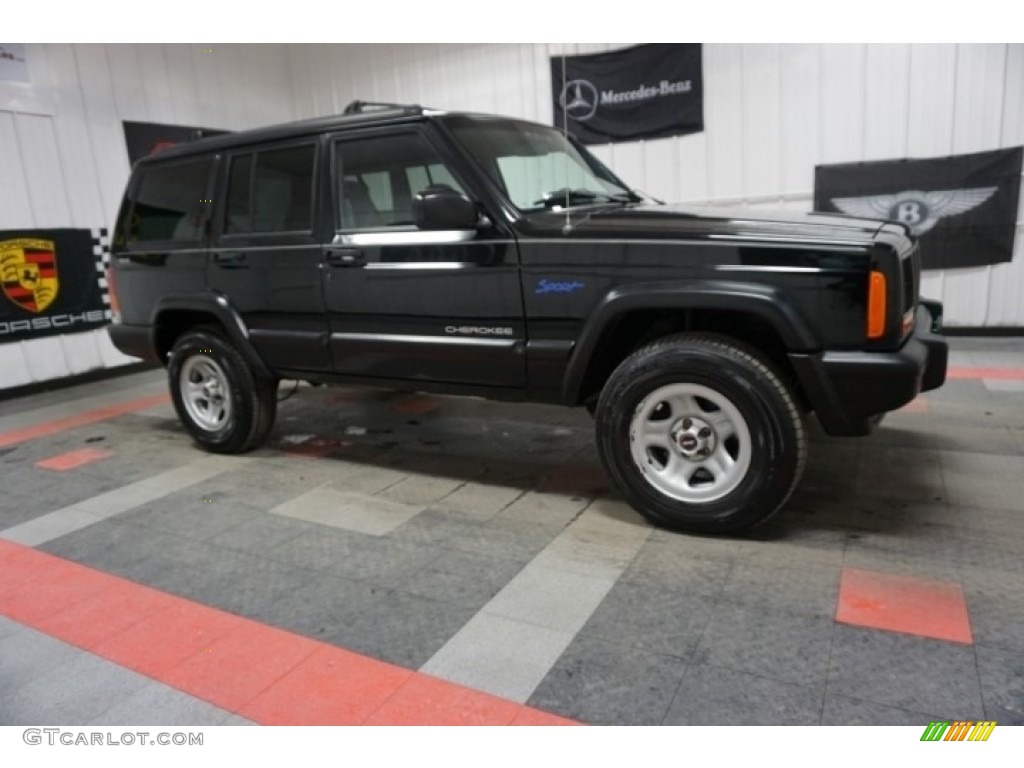 1998 Cherokee Sport 4x4 - Black / Mist Gray photo #5