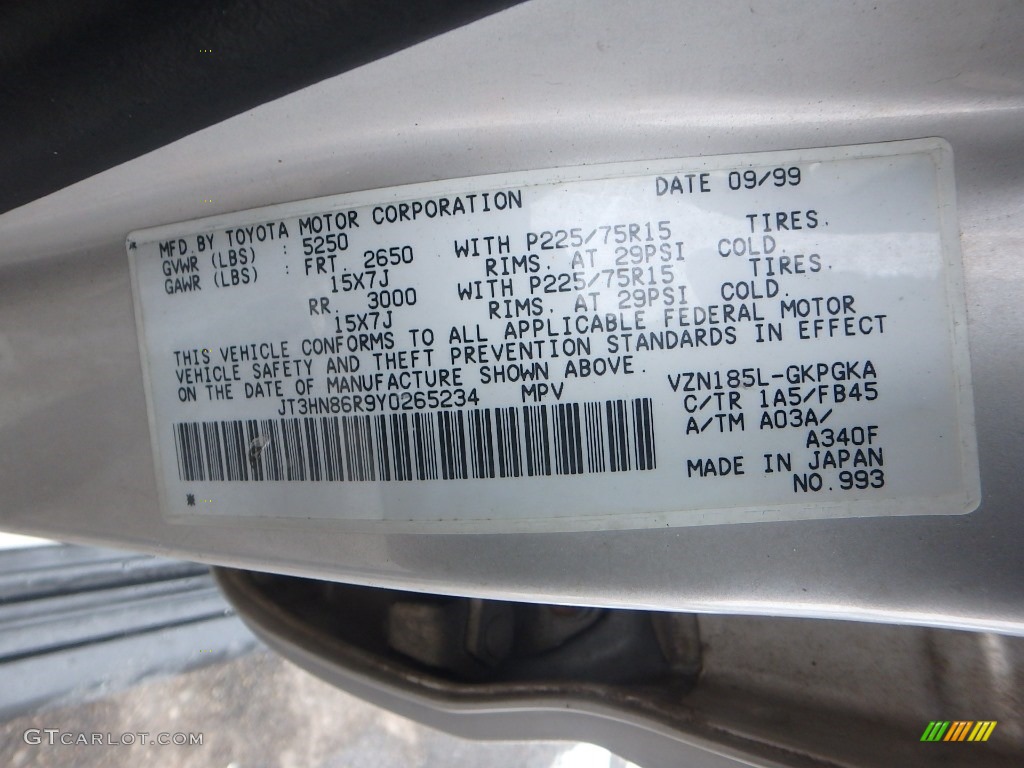 2000 4Runner SR5 4x4 - Millennium Silver Metallic / Oak photo #14