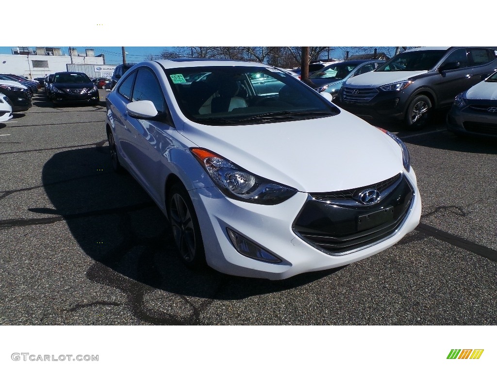 2013 Elantra Coupe SE - Monaco White / Gray photo #1