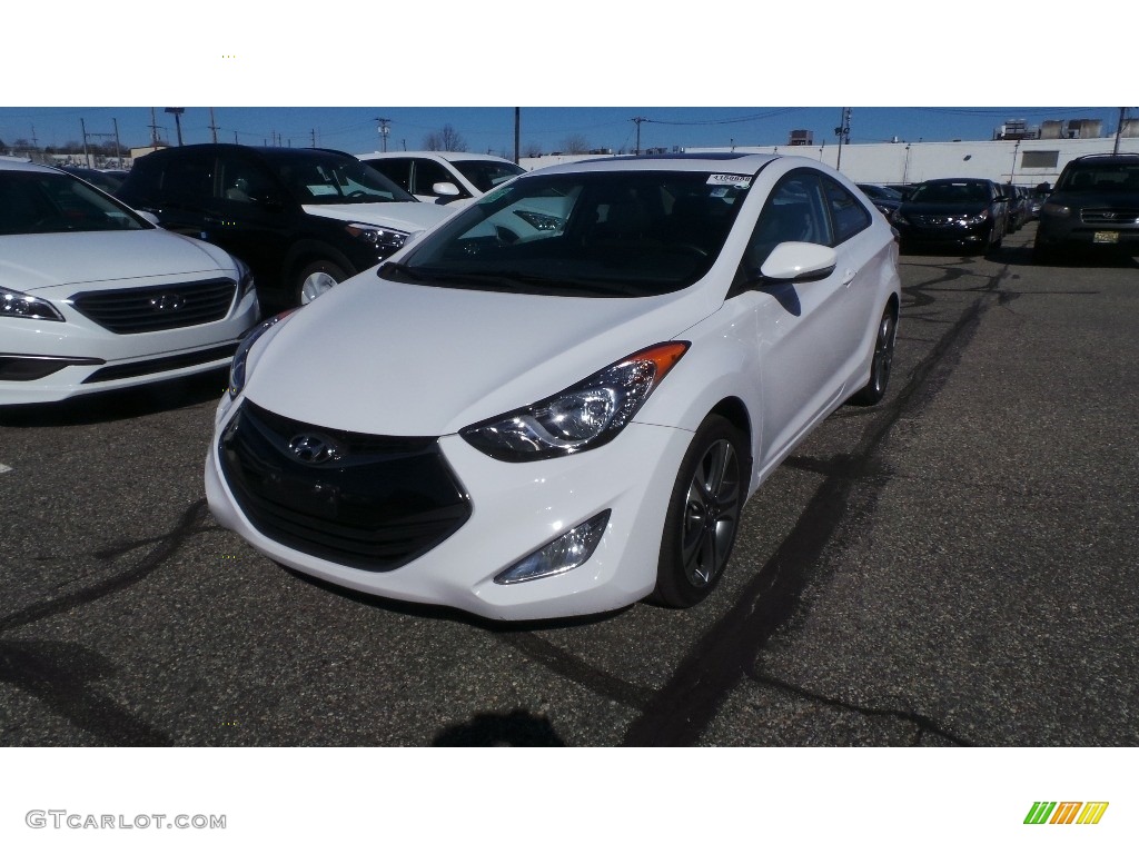2013 Elantra Coupe SE - Monaco White / Gray photo #3