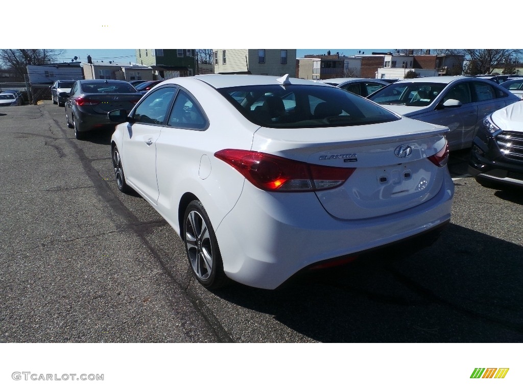 2013 Elantra Coupe SE - Monaco White / Gray photo #4