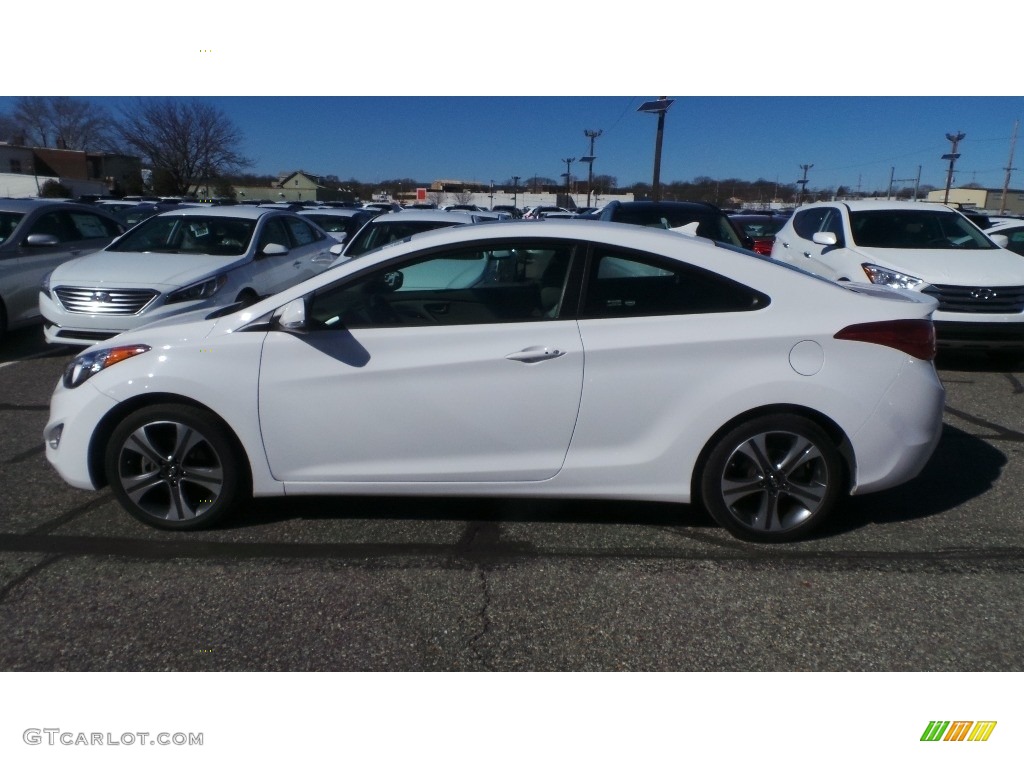 2013 Elantra Coupe SE - Monaco White / Gray photo #7