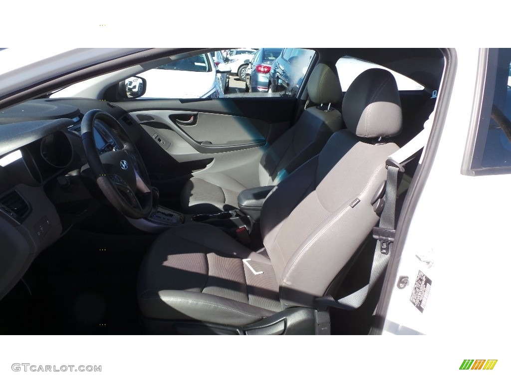 2013 Elantra Coupe SE - Monaco White / Gray photo #8