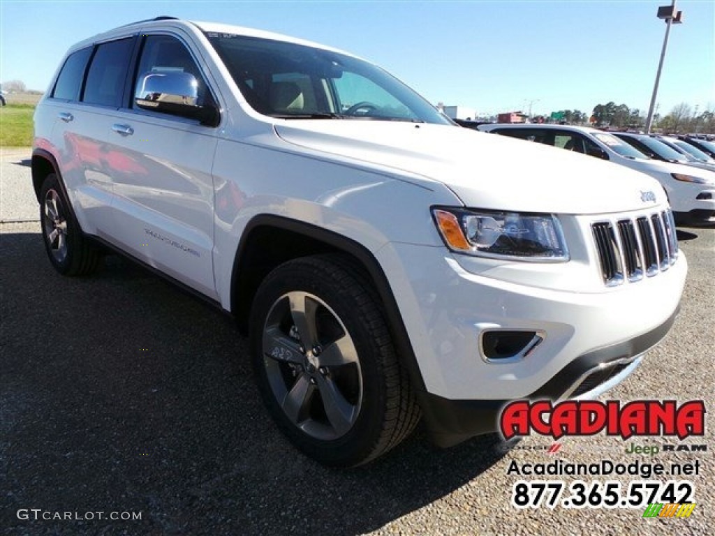 2015 Grand Cherokee Limited - Bright White / Black/Light Frost Beige photo #4