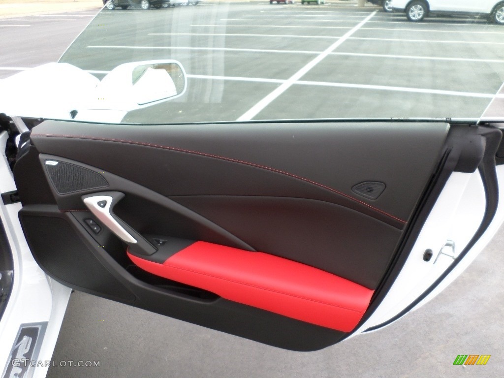 2016 Chevrolet Corvette Stingray Coupe Adrenaline Red Door Panel Photo #110893198