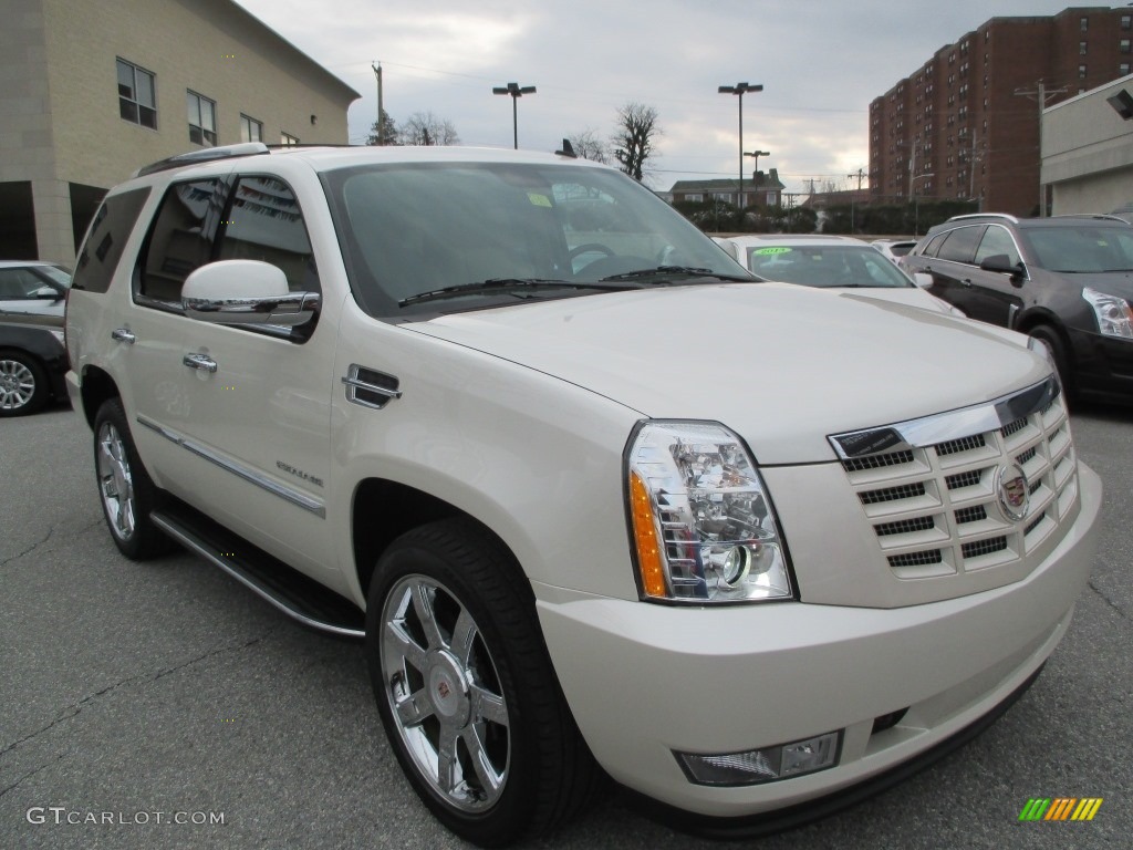 2014 Escalade Luxury AWD - White Diamond Tricoat / Cashmere/Cocoa photo #8