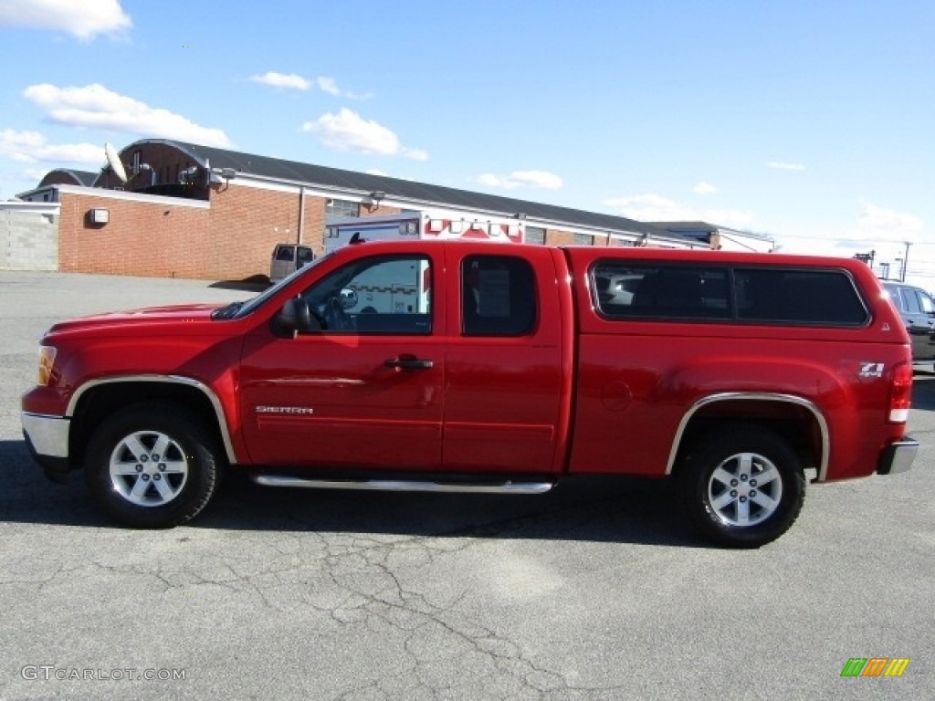 2013 Sierra 1500 SLE Extended Cab 4x4 - Fire Red / Ebony photo #3