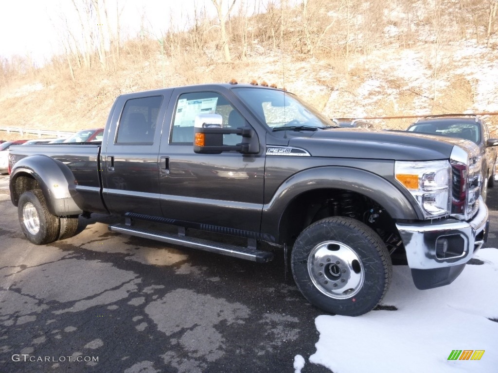 2016 F350 Super Duty Lariat Crew Cab 4x4 DRW - Magnetic Metallic / Black photo #1