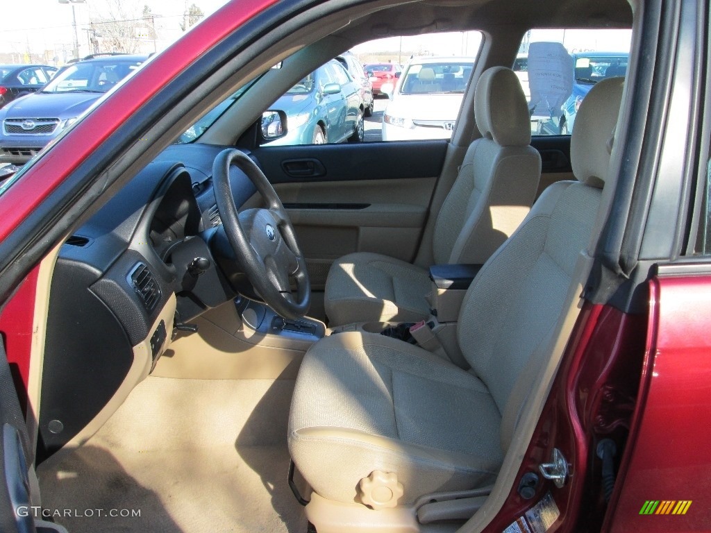 2003 Forester 2.5 X - Cayenne Red Pearl / Beige photo #12