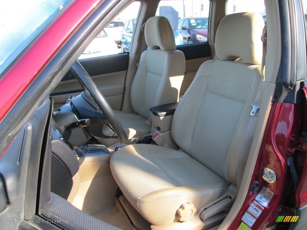 2003 Forester 2.5 X - Cayenne Red Pearl / Beige photo #15