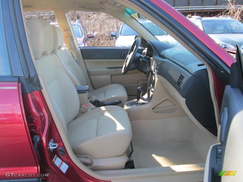 2003 Forester 2.5 X - Cayenne Red Pearl / Beige photo #17
