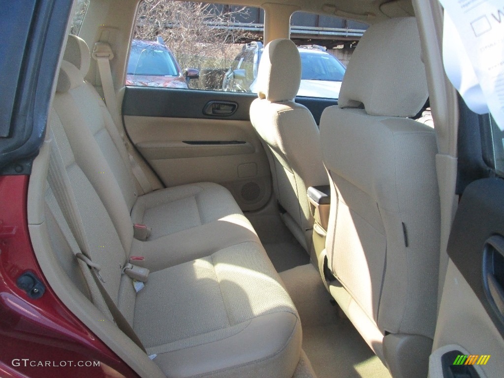 2003 Forester 2.5 X - Cayenne Red Pearl / Beige photo #18