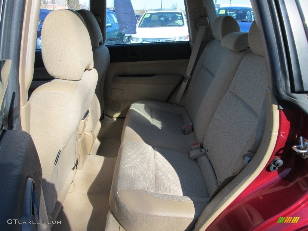2003 Forester 2.5 X - Cayenne Red Pearl / Beige photo #20