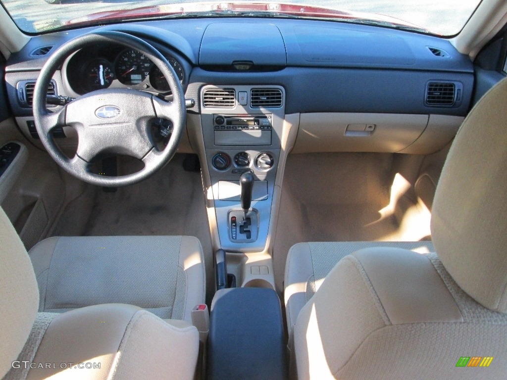 2003 Forester 2.5 X - Cayenne Red Pearl / Beige photo #23