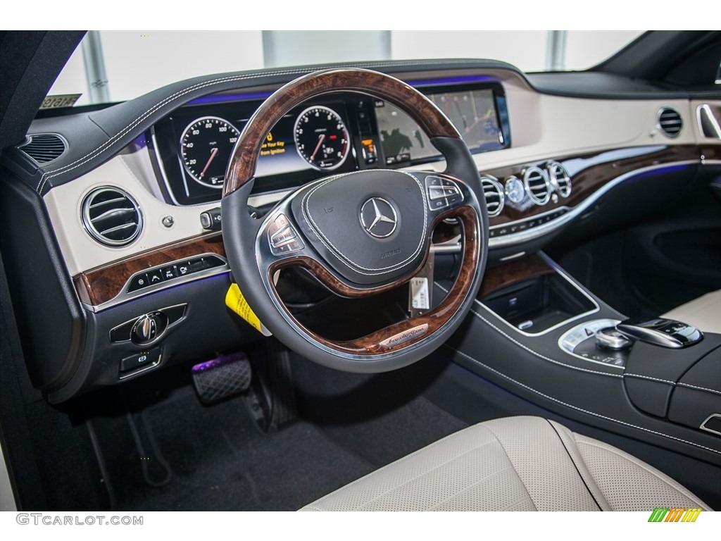 Silk Beige/Espresso Brown Interior 2016 Mercedes-Benz S 550 Sedan Photo #110920155