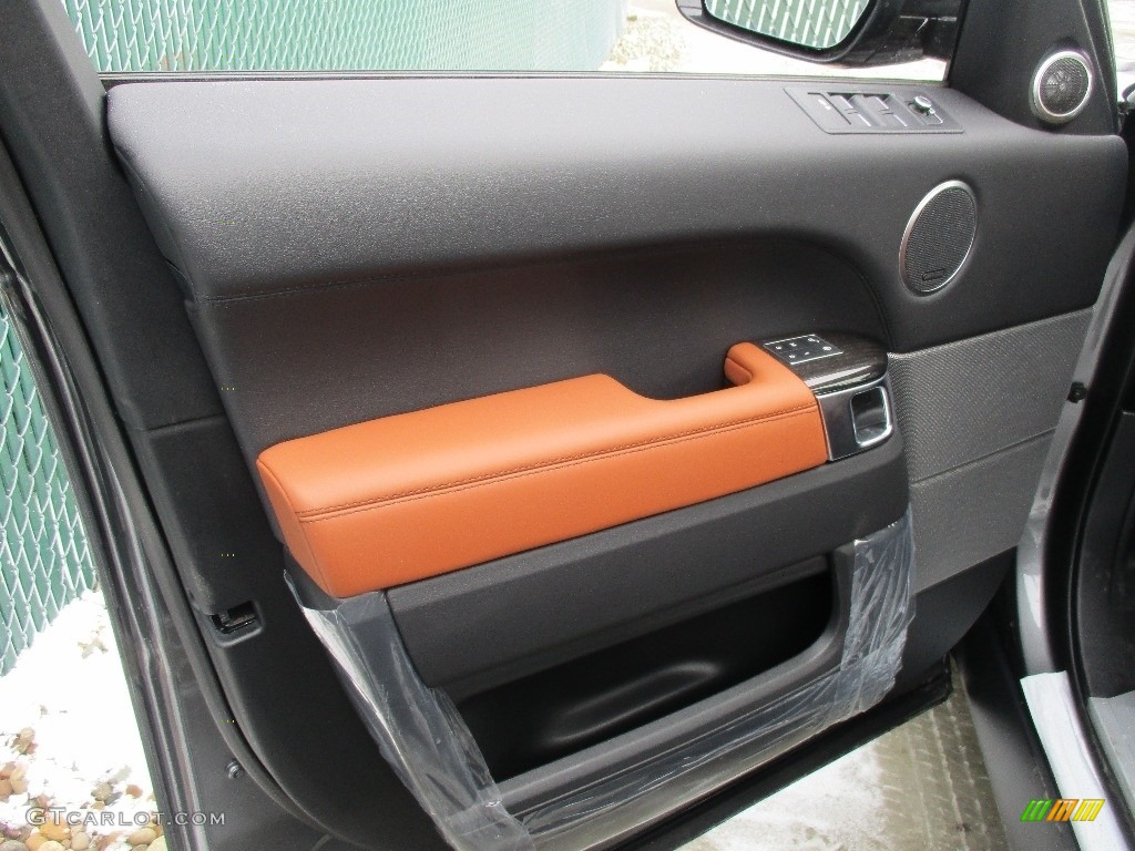 2016 Land Rover Range Rover Sport Supercharged Ebony/Tan Door Panel Photo #110926749